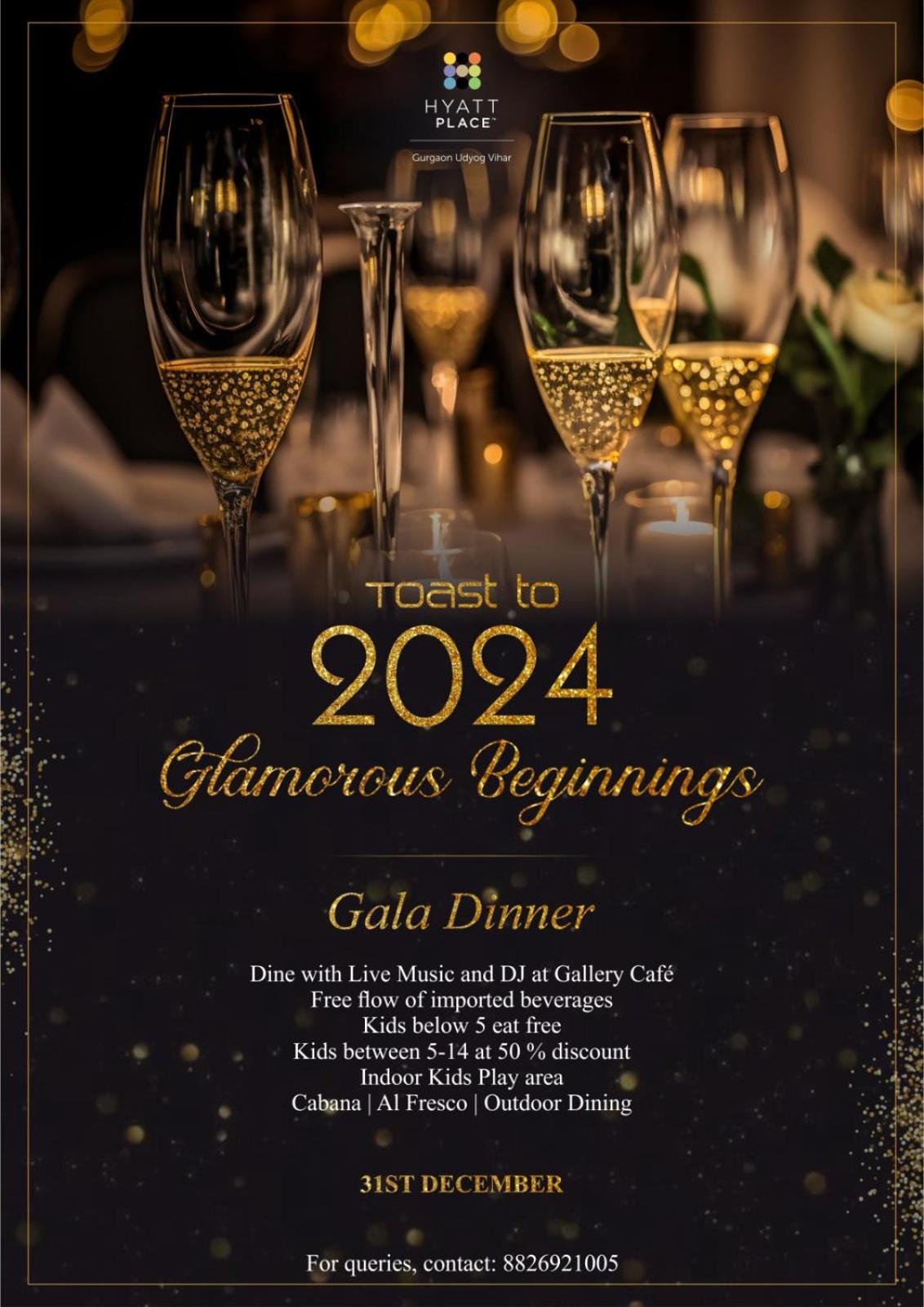 ไฮแอท เพลซ เกอร์กัน อุดย็อค วิหาร์ Hotel คูร์เคาน์ ภายนอก รูปภาพ New Year's Eve Gala Dinner at Gallery Cafe